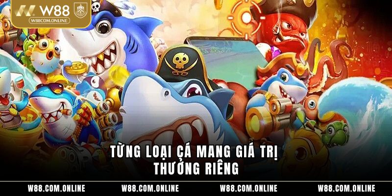 Từng loại cá mang giá trị thưởng riêng